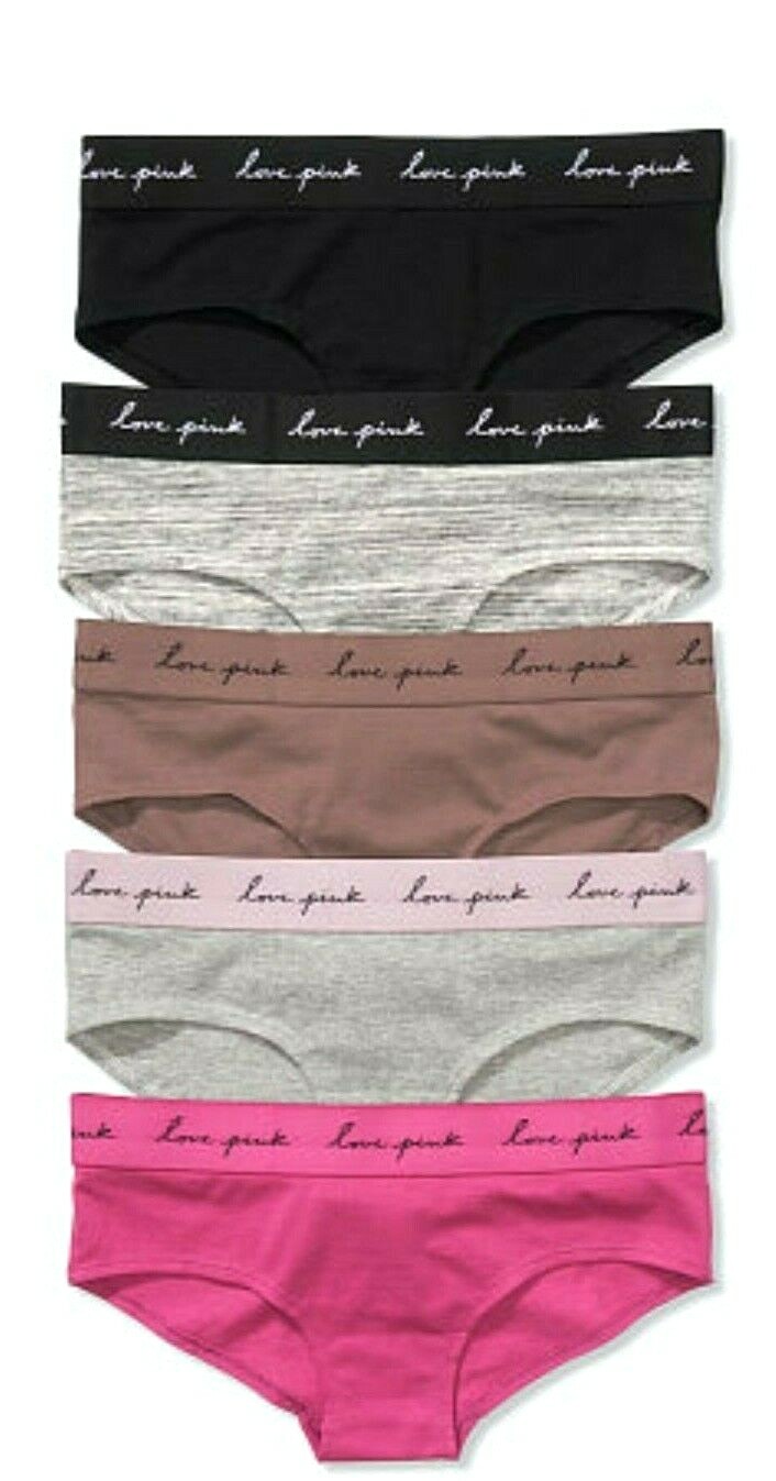 Victoria Secret PINK Panty 5 Pack Boyshort Hipsters Cotton Cheekster Panties 5PK