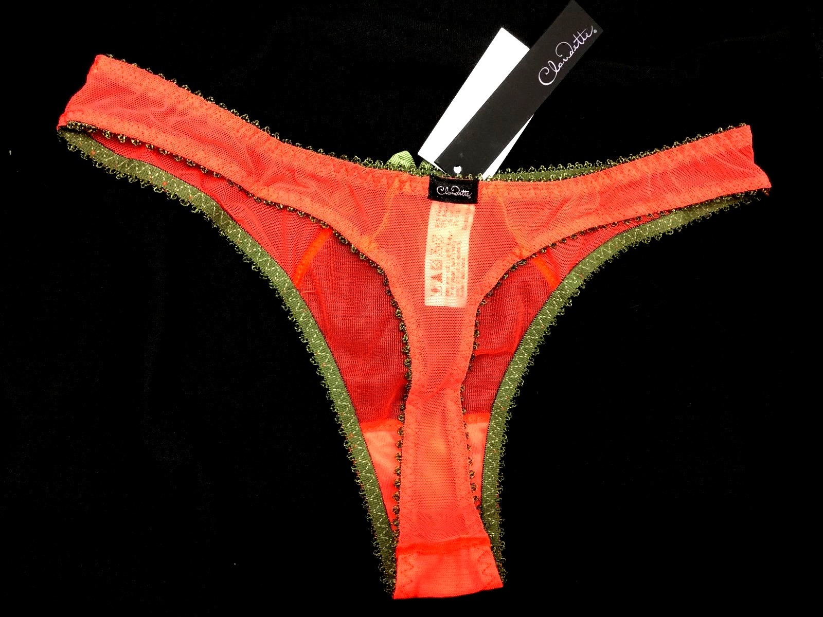 Claudette Dessous Thong Bikini Panty Briefs Sexy Lingerie Panties Papaya Khaki