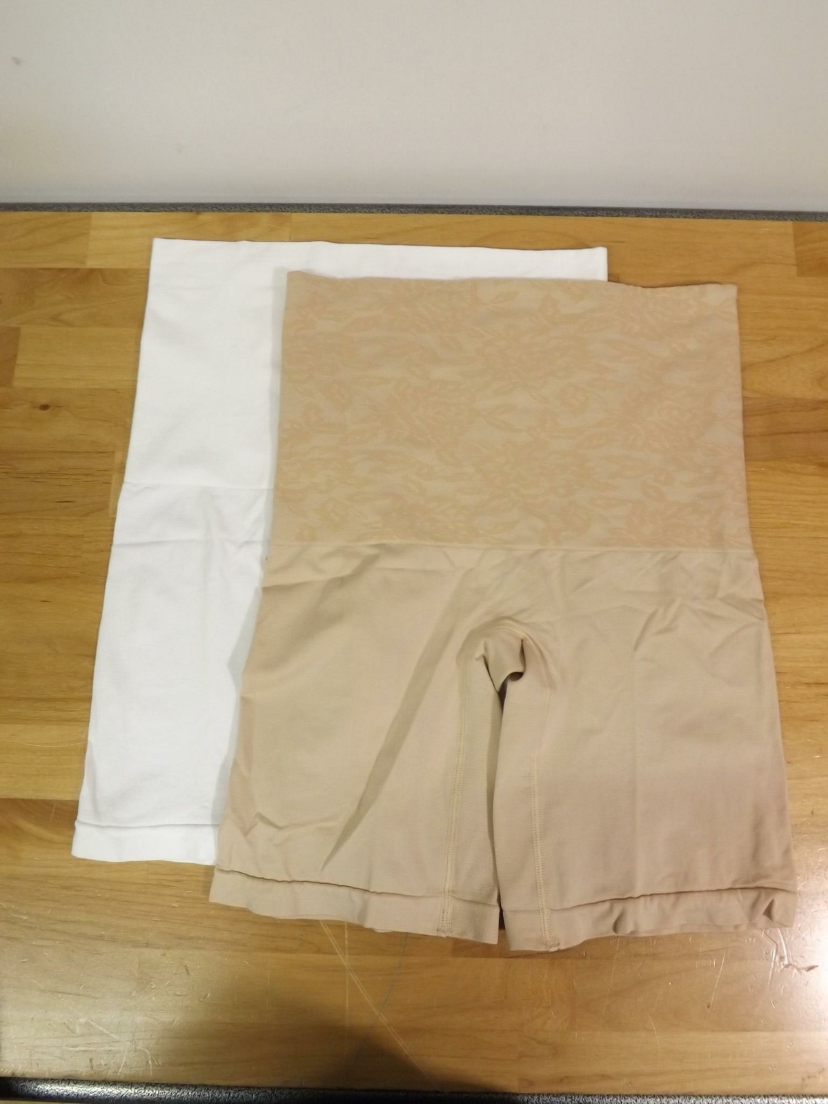 Breezies Seamless Long Leg Control Panties Set of Two-White/Sunbeige-2X-A305912