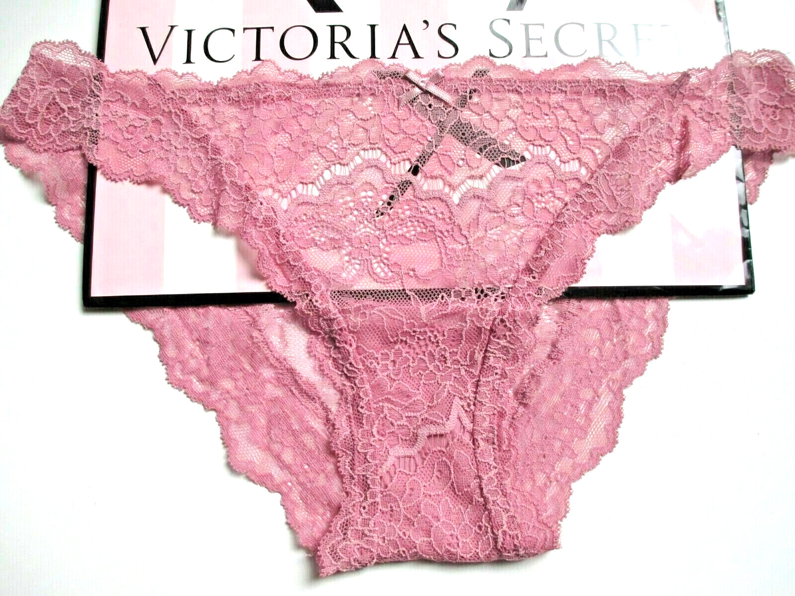 VICTORIA’S SECRET DREAM ANGELS Cheekini Bikini Panty S M XL Mauve Pink VS Lace
