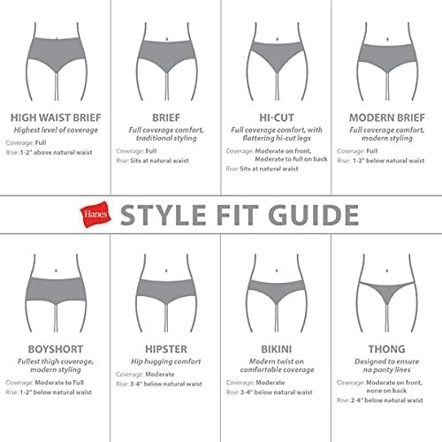 10-Pack Hanes Women’s Underwear XL/ 8 White Full-Coverage Cotton Blend Panties