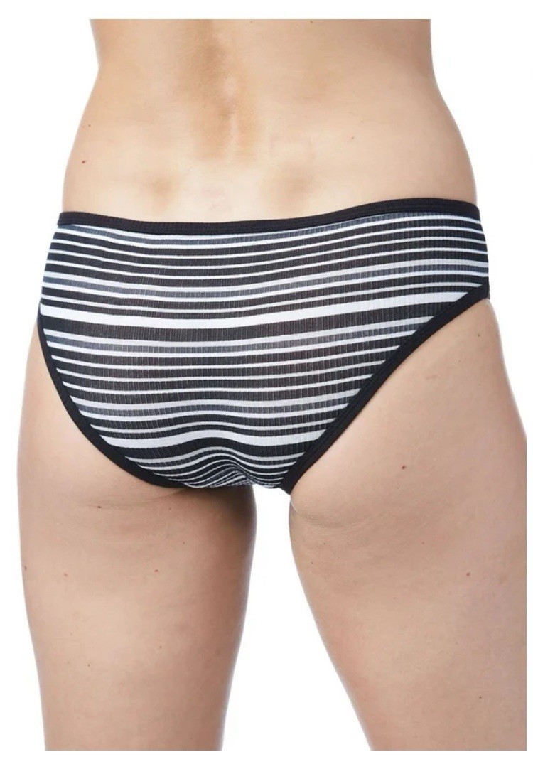 NO BOUNDARIES Juniors XL (15-17) Ribbed Cotton Cheekini Cheeky Panties • Stripes