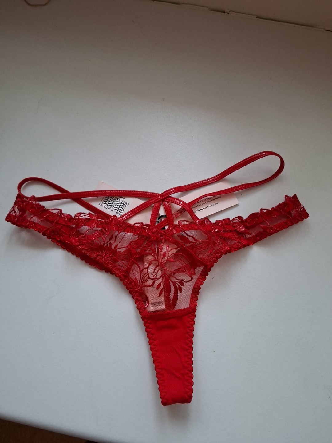 AGENT PROVOCATEUR Red Ozella THONG SIZE AP 1 X SMALL UK 6-8 BNWT