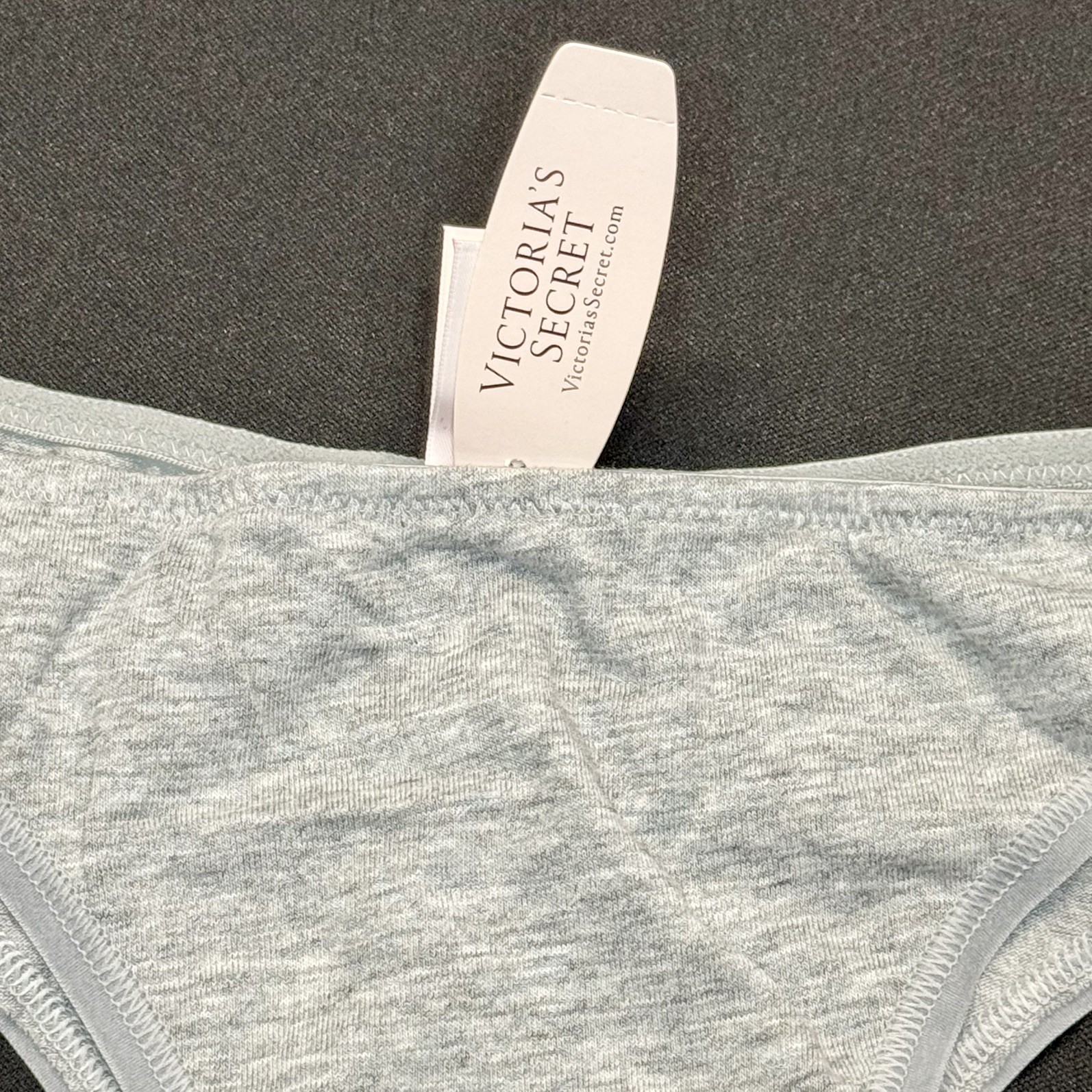 NWT 2015 Vintage Victoria’s Secret Gray Cotton Cheekini Panties Size Medium