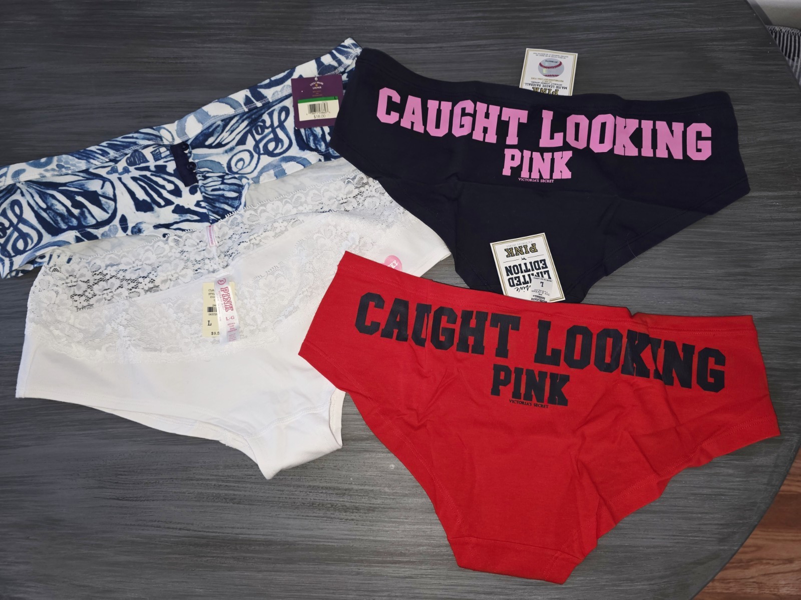 Victoria Secret Limited Edition Major League Baseball Panties Large
