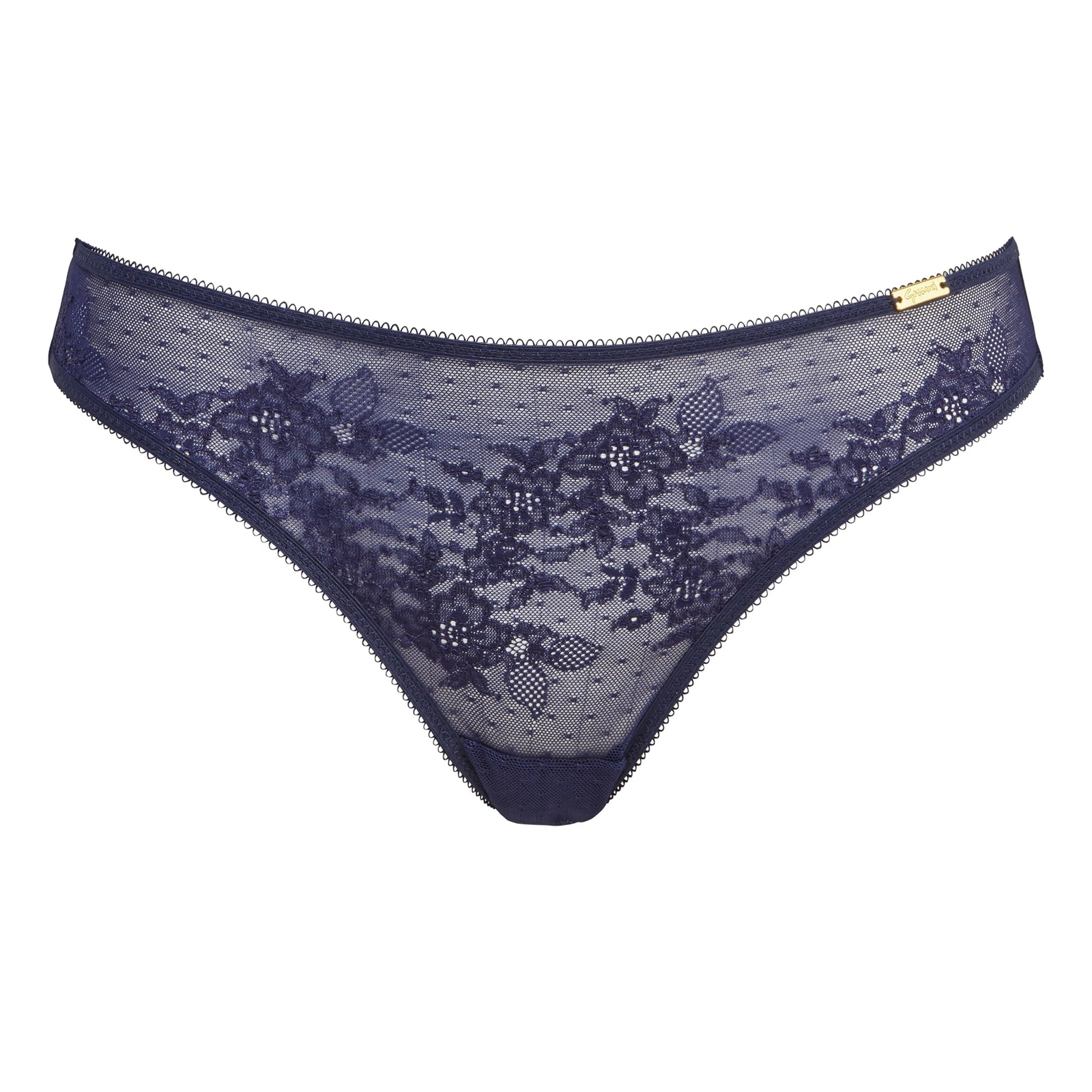Gossard Glossies Lace Eclipse Sheer Brief Panty New Blue Underwear 13003