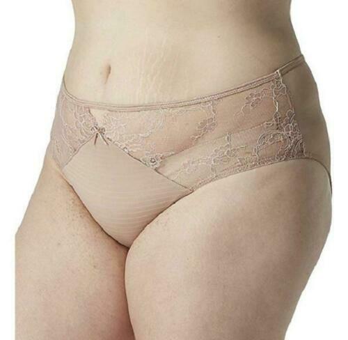 Ashley Graham Lingerie Plus Size Front-Keyhole Panty US X UK 16 nude NWT