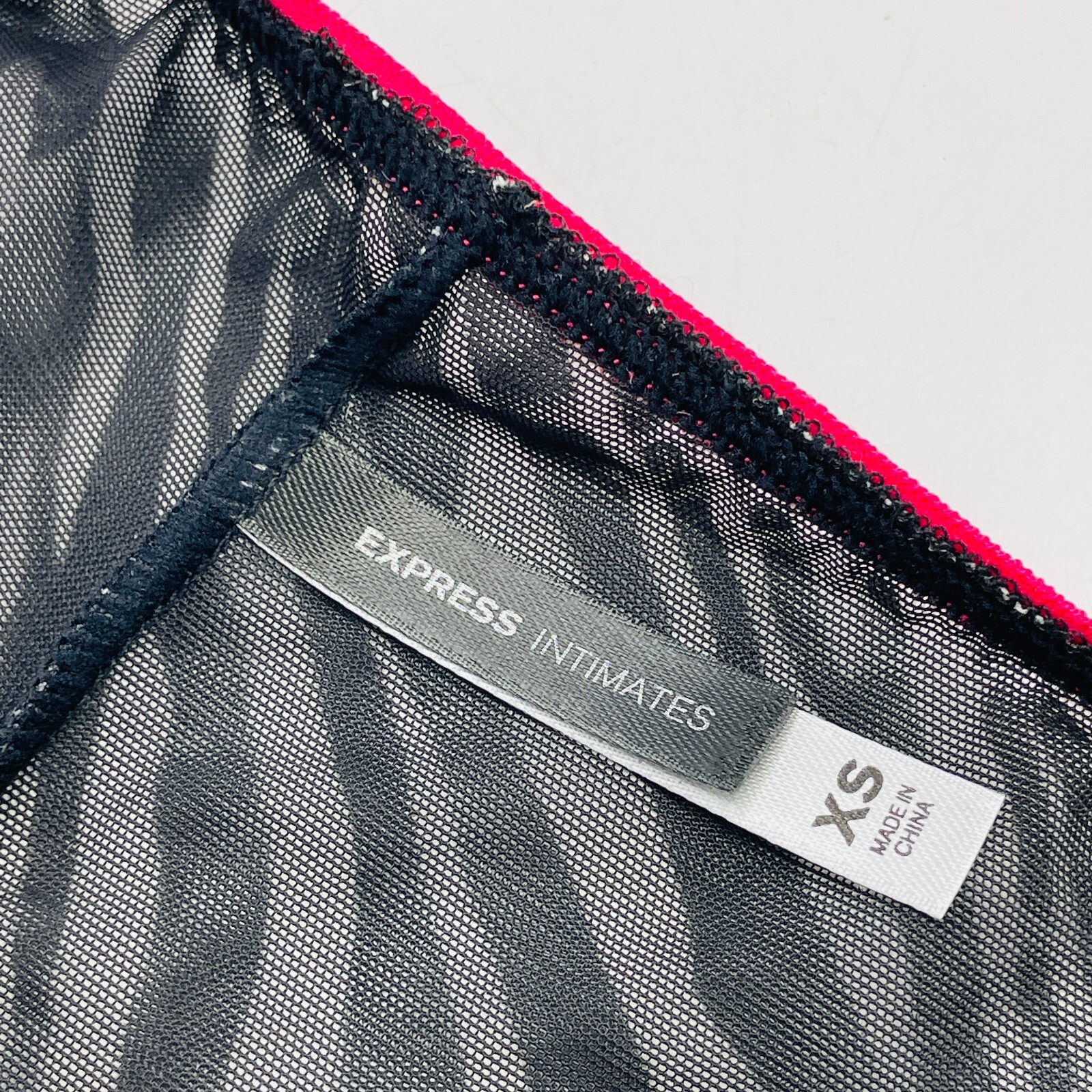 express intimates zebra hipsters XS Pink Bow Stripped, Black and White