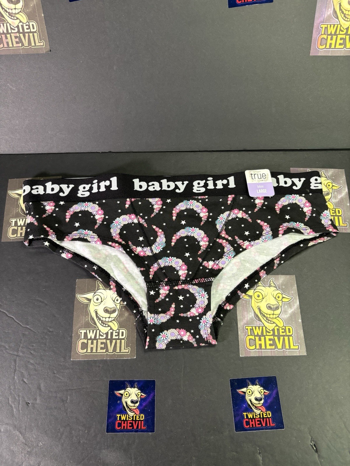 Rue21 True Women L Underwear Bikini Elastic Waist Floral Flowers Moon Geometric