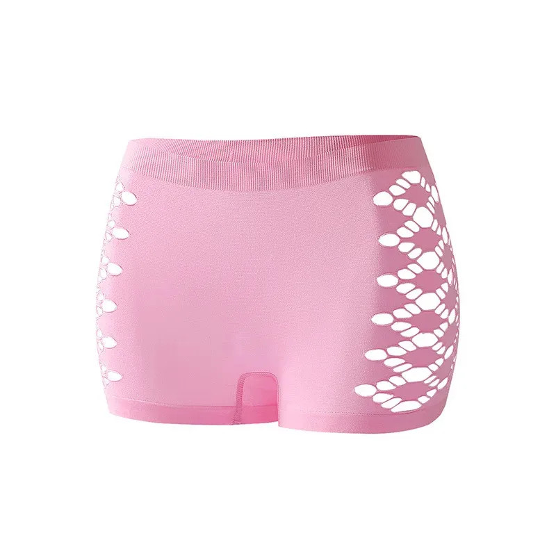 Mid-waist Hollow Out Panties Women Breathable Comfortable Lady Boyshort Knit.