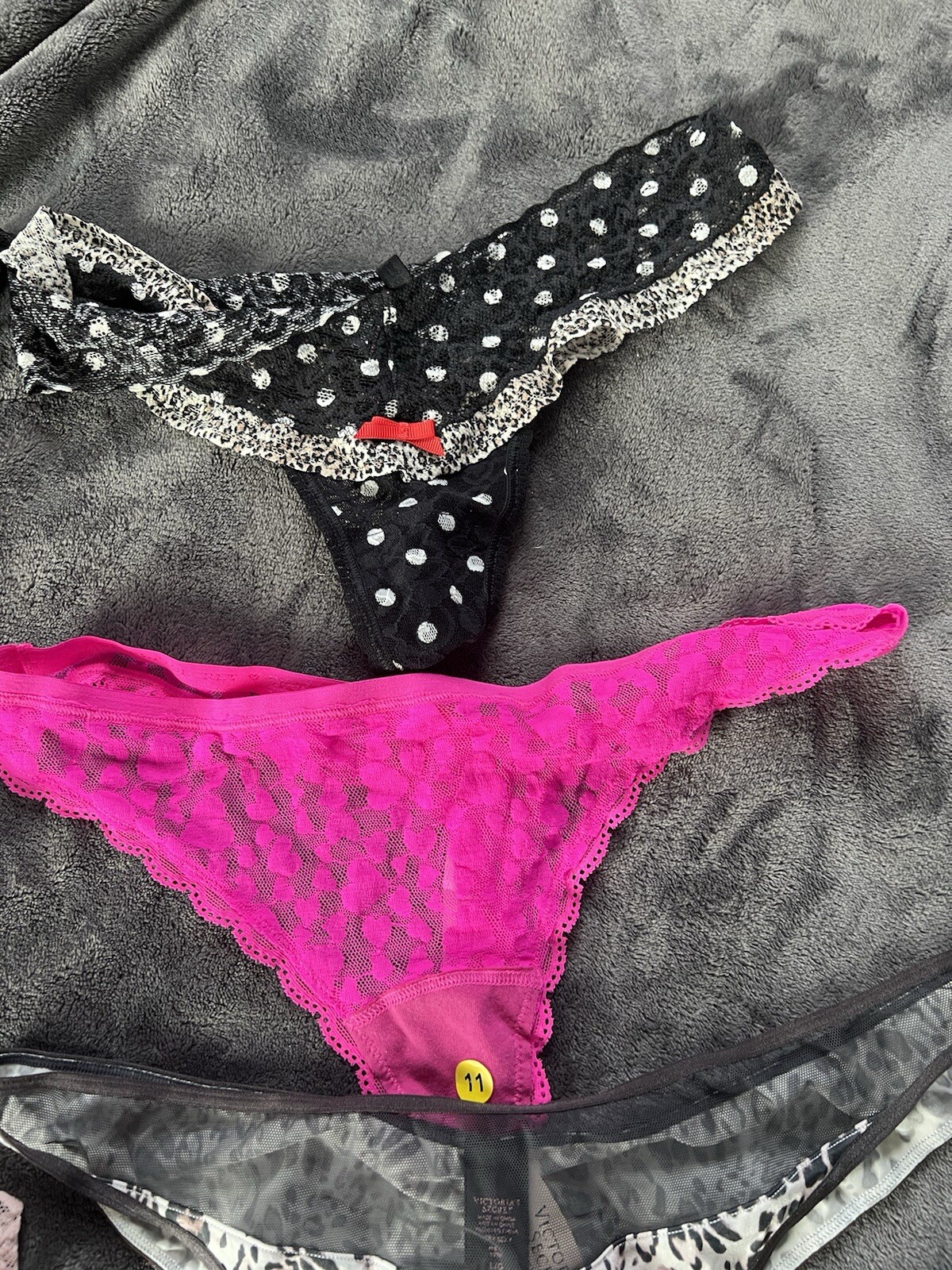 Victoria’s Secret Lacey Sexy Thong Panties Lot Of 12 MEDIUM #505