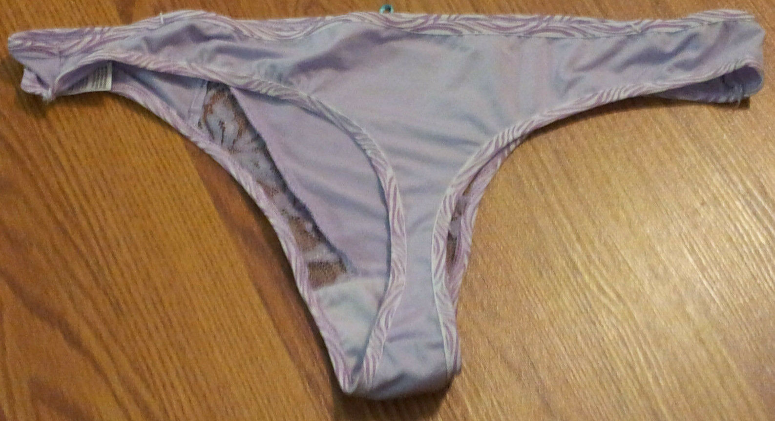 Thong Panties Purple With Zebra Print Trim Womens Size 4X /11 Sexy Animal NWT