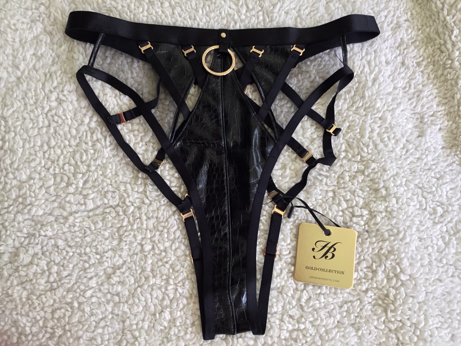 🌟AUTHENTIC HONEY BIRDETTE MISTRESS T BLACK BRIEF SIZE M BRAND NEW WITH TAGS🌟