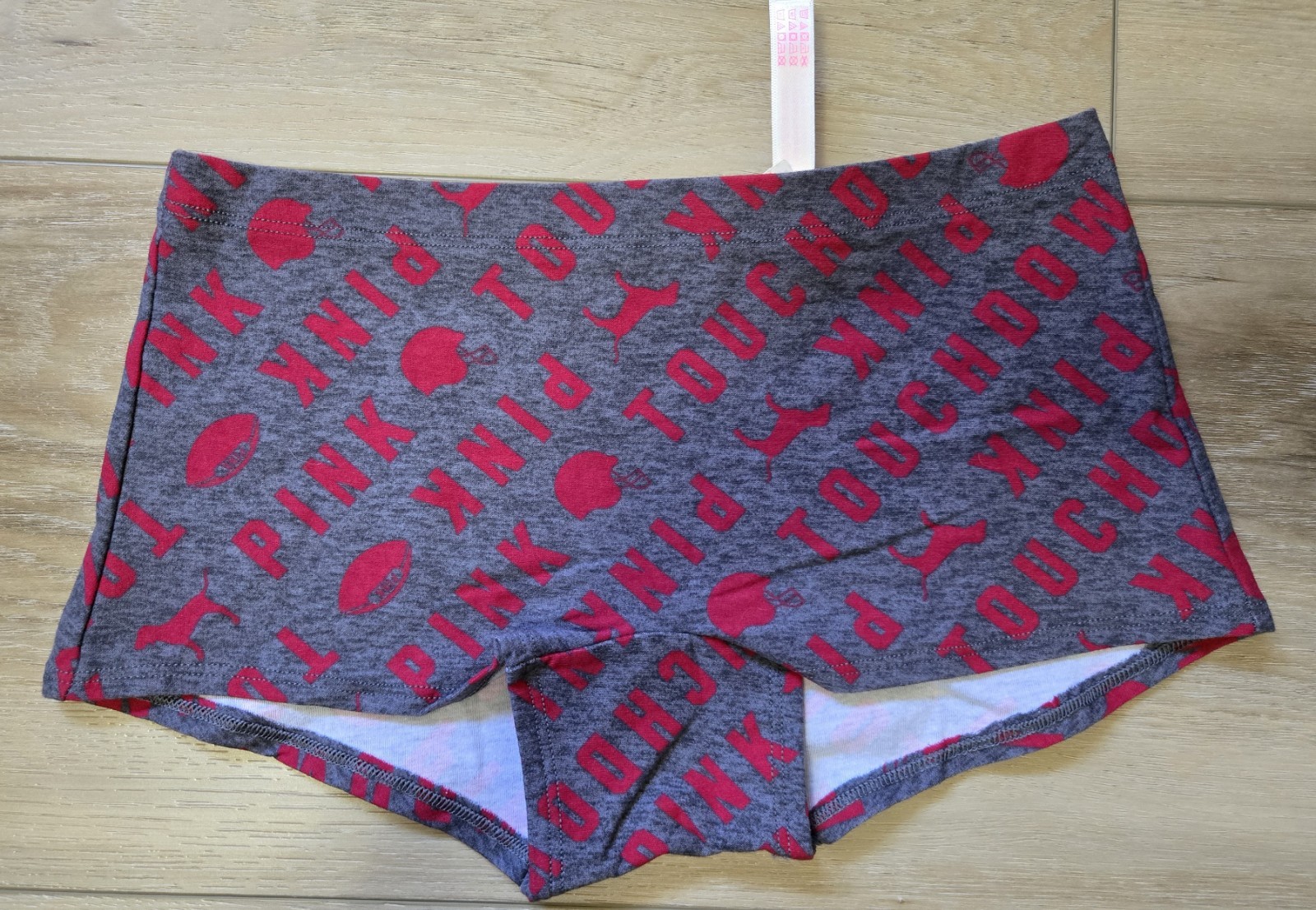 NWT Victoria’s Secret PINK Football Touchdown Cotton Low Boy Short Panties M