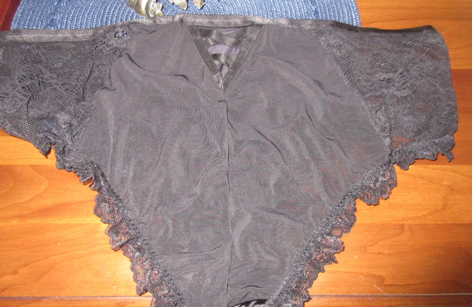 TORRID BLACK POLYMIDE MESH sheer LACE hi leg bikini panties size 2/18/20