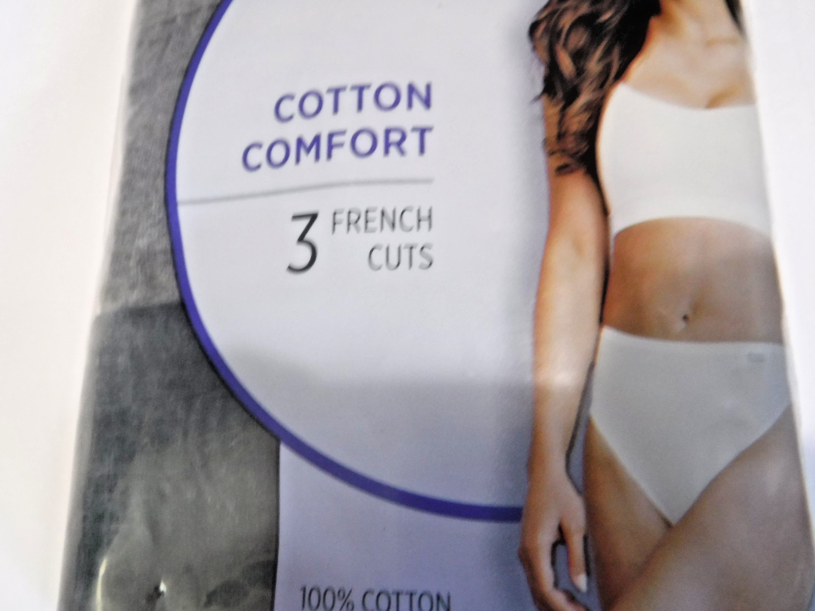Jockey 3 French Cuts Panties Cotton waistband 1485 Gray mix sz 9