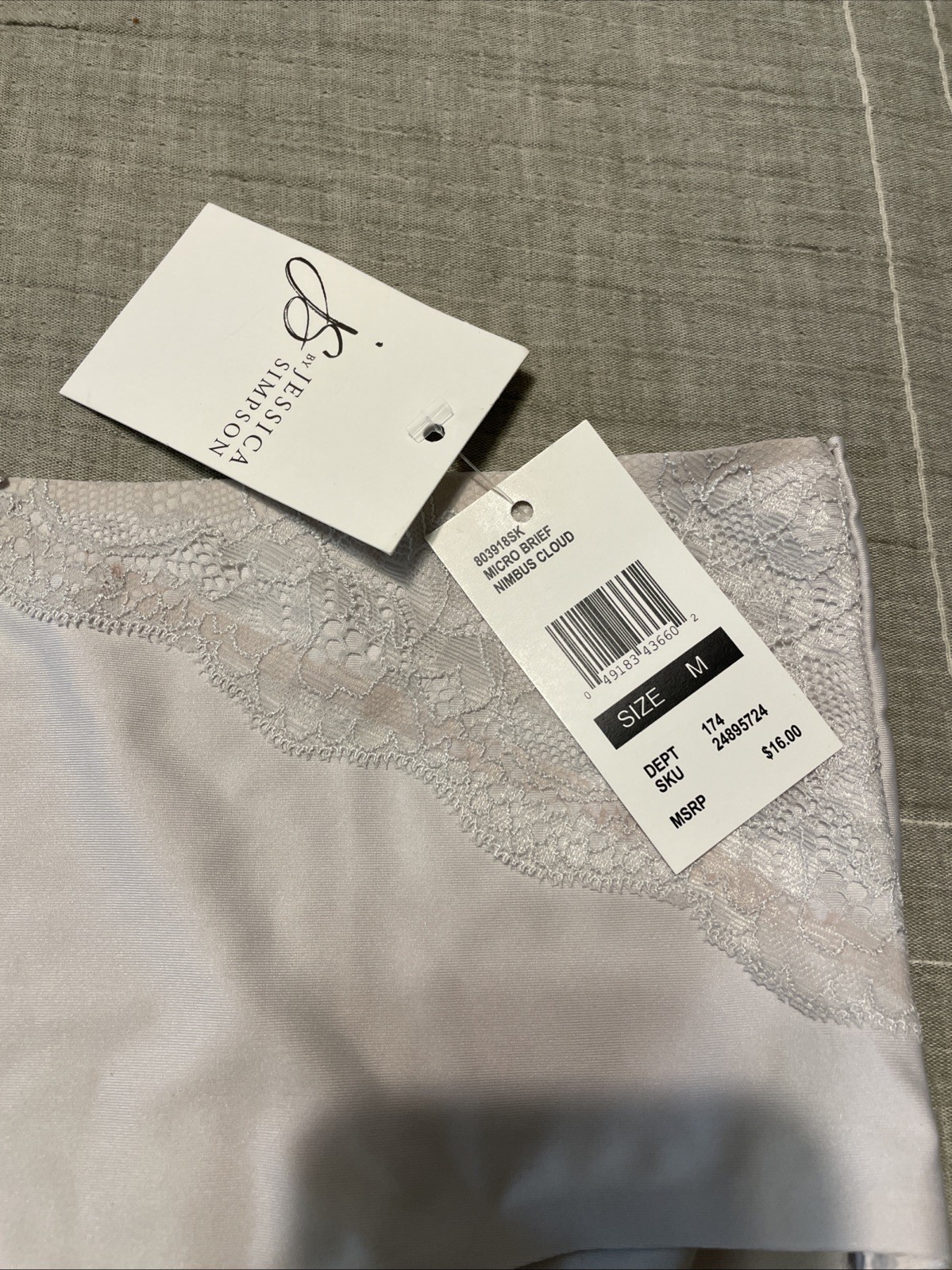 Jessica Simpson Womens Nimbus Cloud Brief Panties New Size M