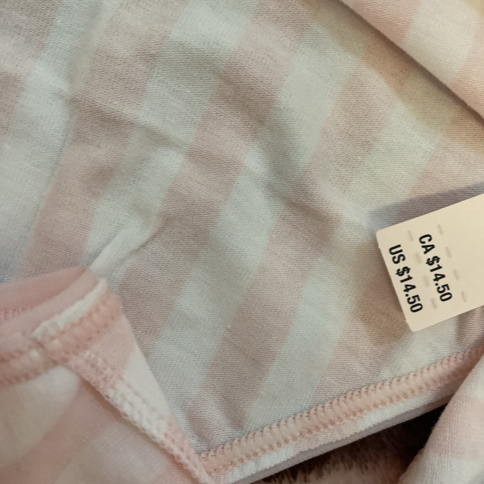 Victoria’s Secret SHINE PATCH Logo Cotton Hiphugger Panty Iconic Pink Stripe, M