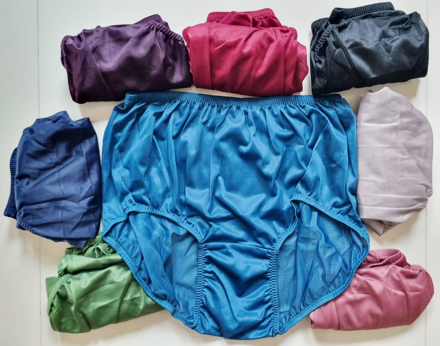Plus Size XXXL US10 Nylon Panties Briefs Underwear Unisex Soft Comfort Loose Lot