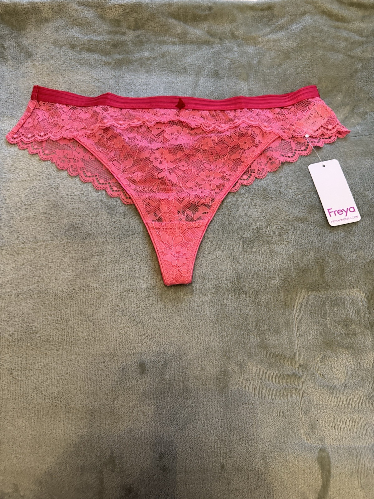 FREYA LADIES PINK OFFBEAT LACE KNICKERS UK SIZE XL BNWT