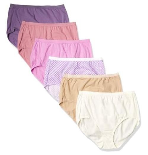 Women’s Underwear Briefs Pack, 6-Pack, Cotton Brief Panties 11 Solid/Print Mix