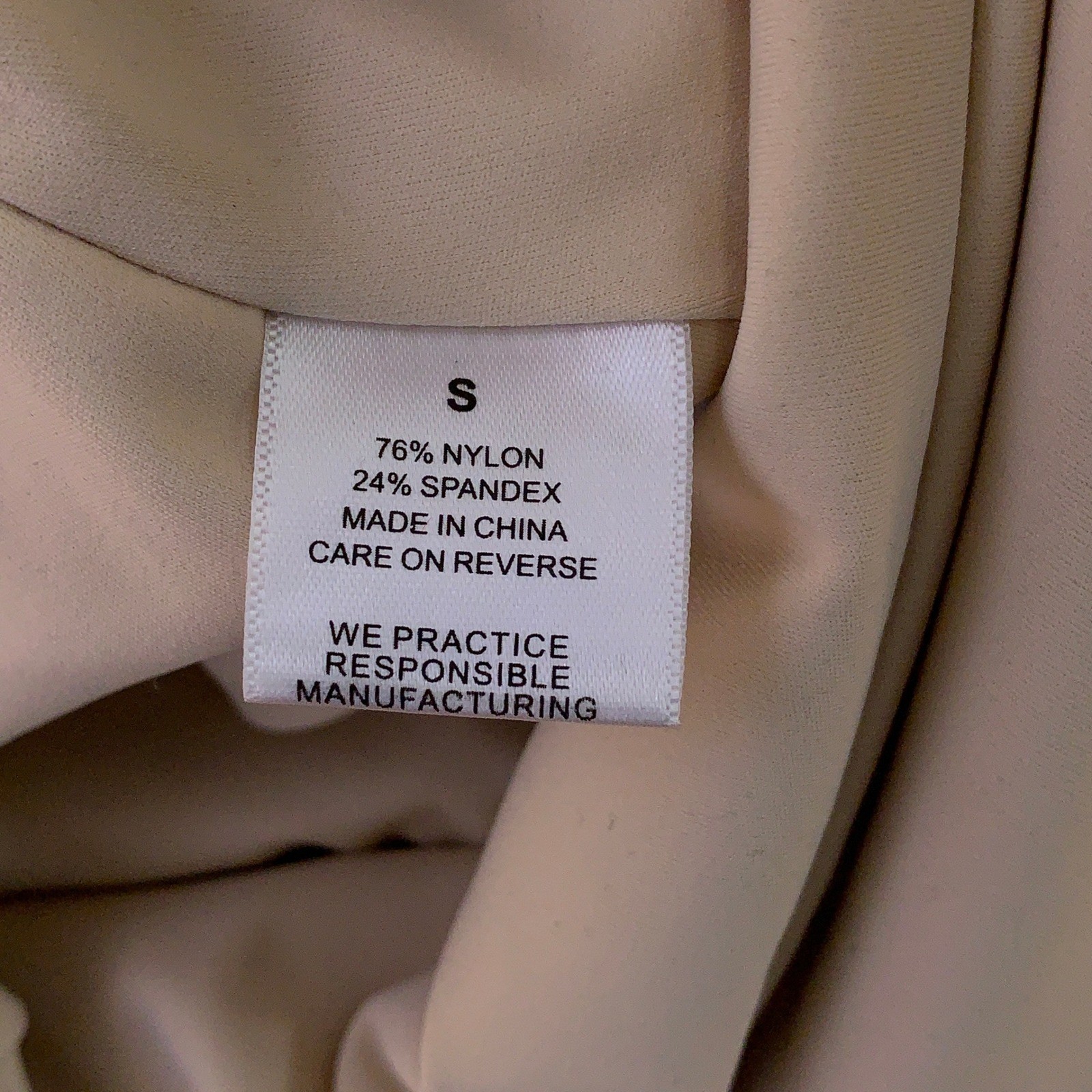 Nonchalant Label Womens Small Nude Lycra High Waisted Panty NWT *Flaw