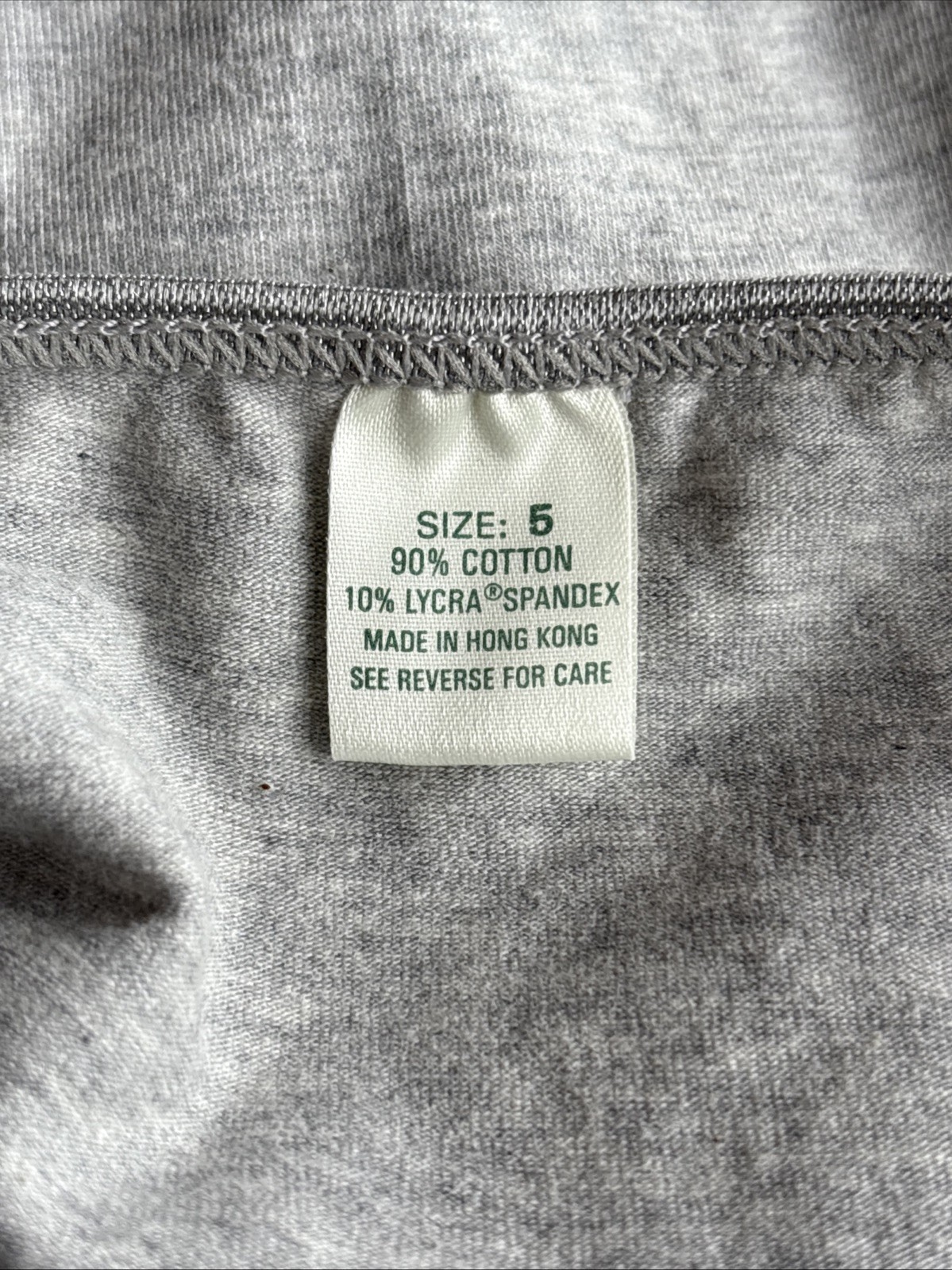 Candie’s Gray Hi-Cut Y2K Cotton Bikini S Vintage High Waist Panty Underwear