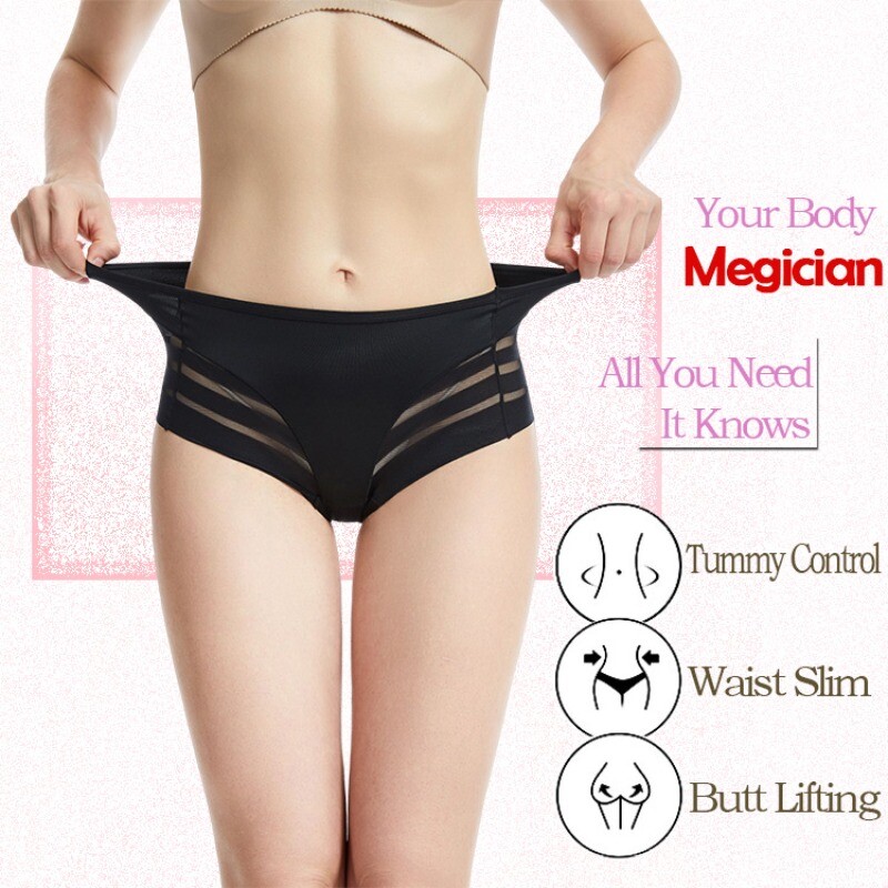 Women sexy Seamless High Waist Panties Stretch Briefs Underwear