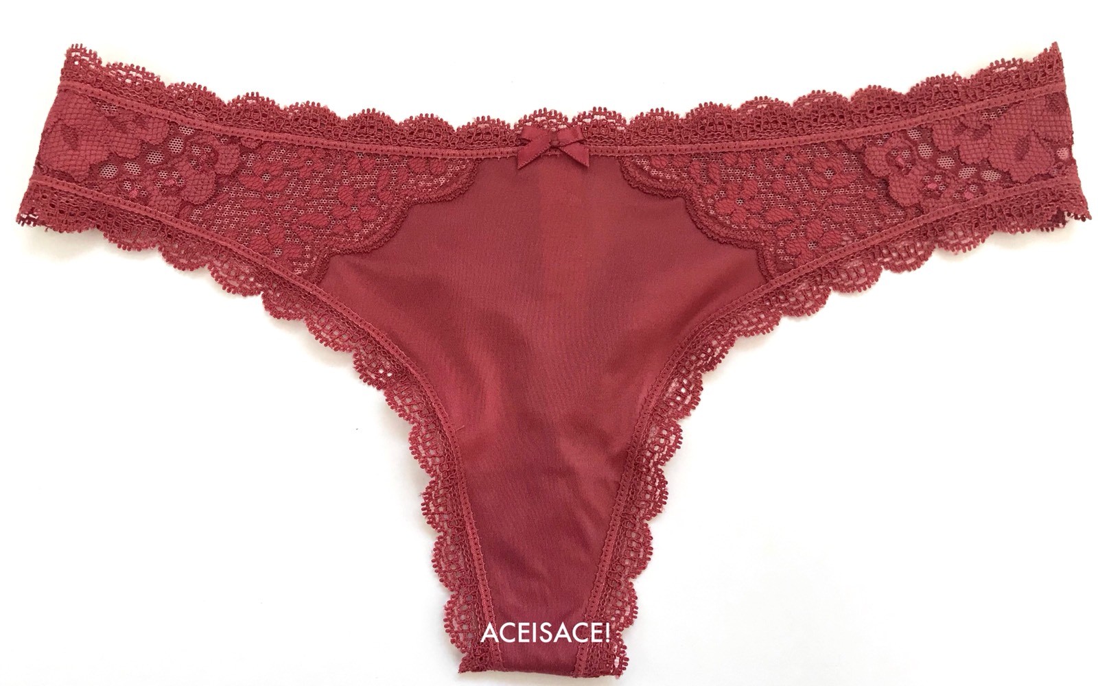 $14.50–NWT* Victoria’s Secret BODY BY VICTORIA FLORAL SIDES THONG –ROSE–XS/XP