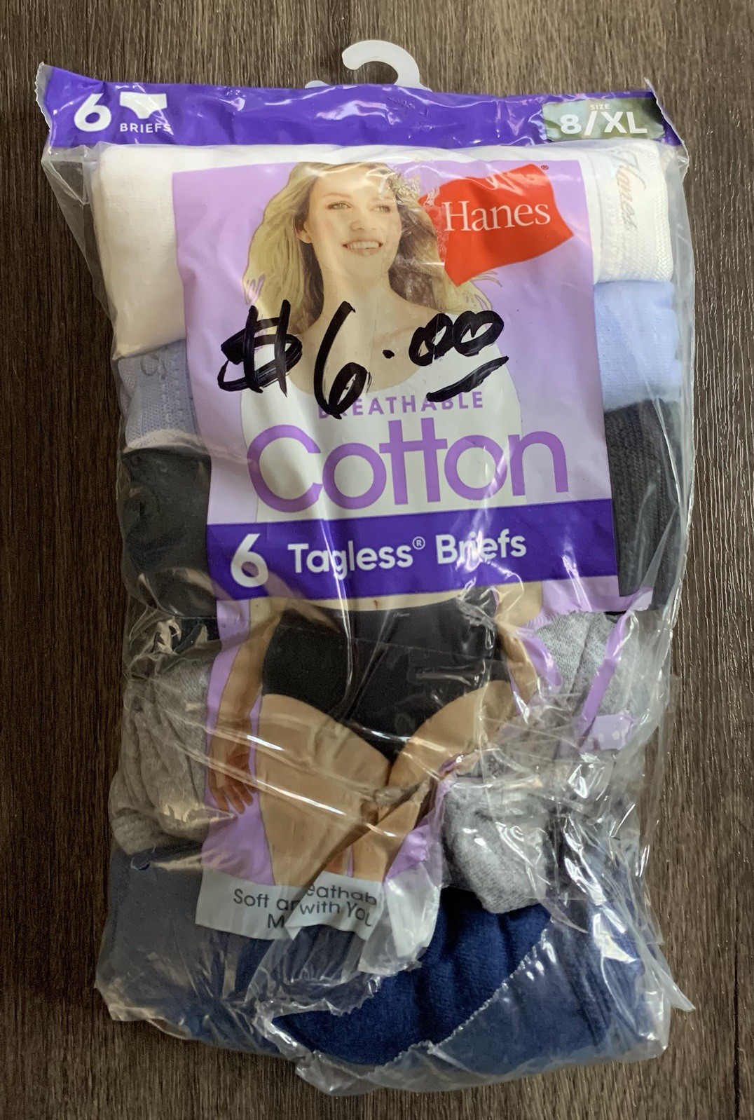 Hanes 6 (-1) Pack Briefs Sz 8XL Women’s Cotton Cool Comfort Panties Tag Free