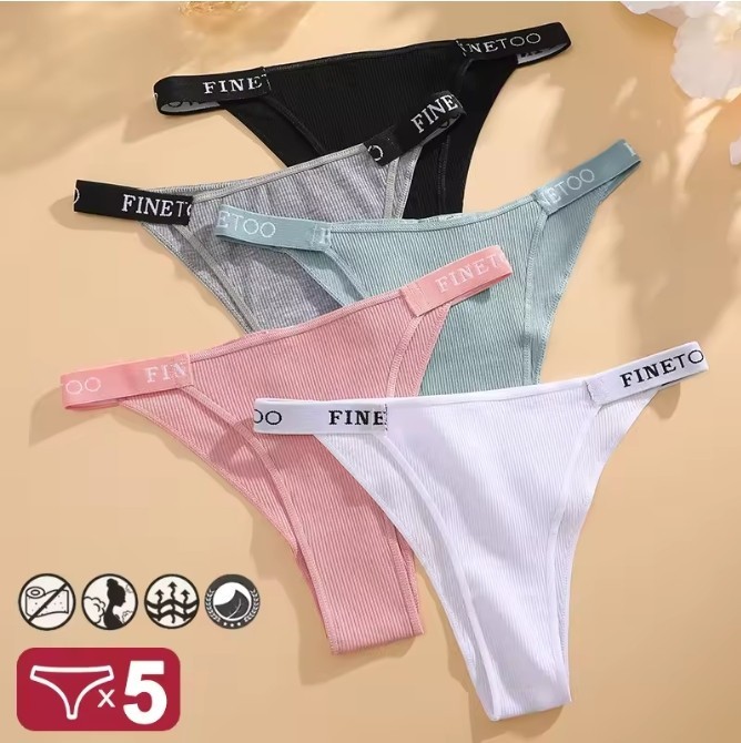 5pcs Pack Panties Underwear Low Waist Lingerie Stripper Exotic Valentines