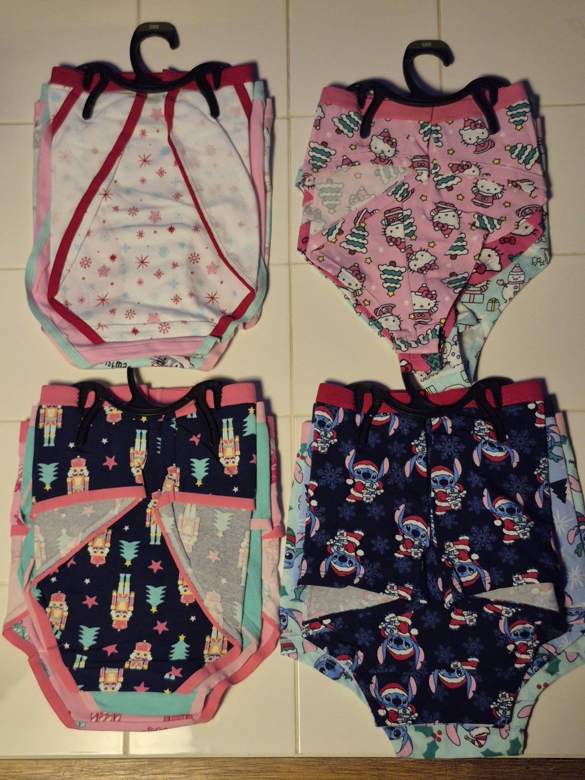 NEW Lot Of 4 Walmart Christmas 3-Packs Of Assorted Underwear Styles, Size XL