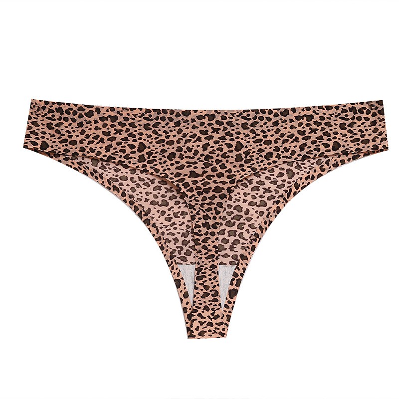 6 Pack Lot Sexy Womens Thongs Panties Underwear Leopard Seamless Bikini Lingerie