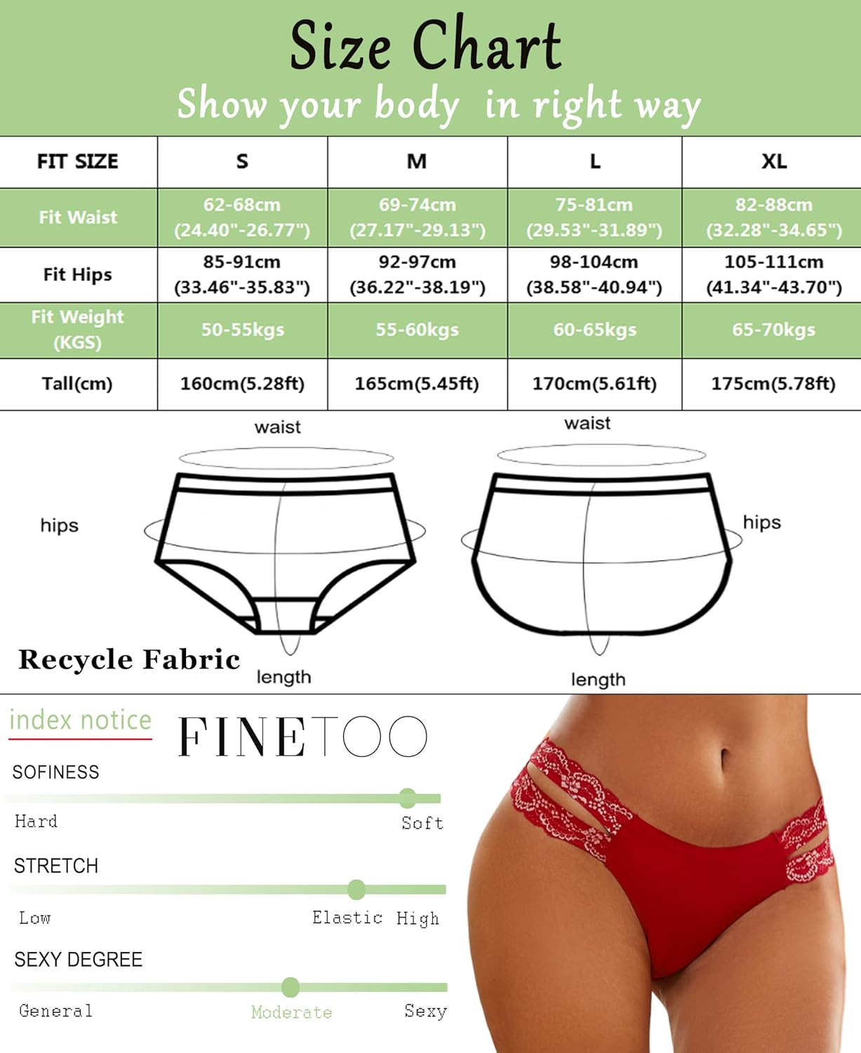 Seamless Underwear for Women Cheeky Bikini Panties High Cut V-Waist Lace Underwe