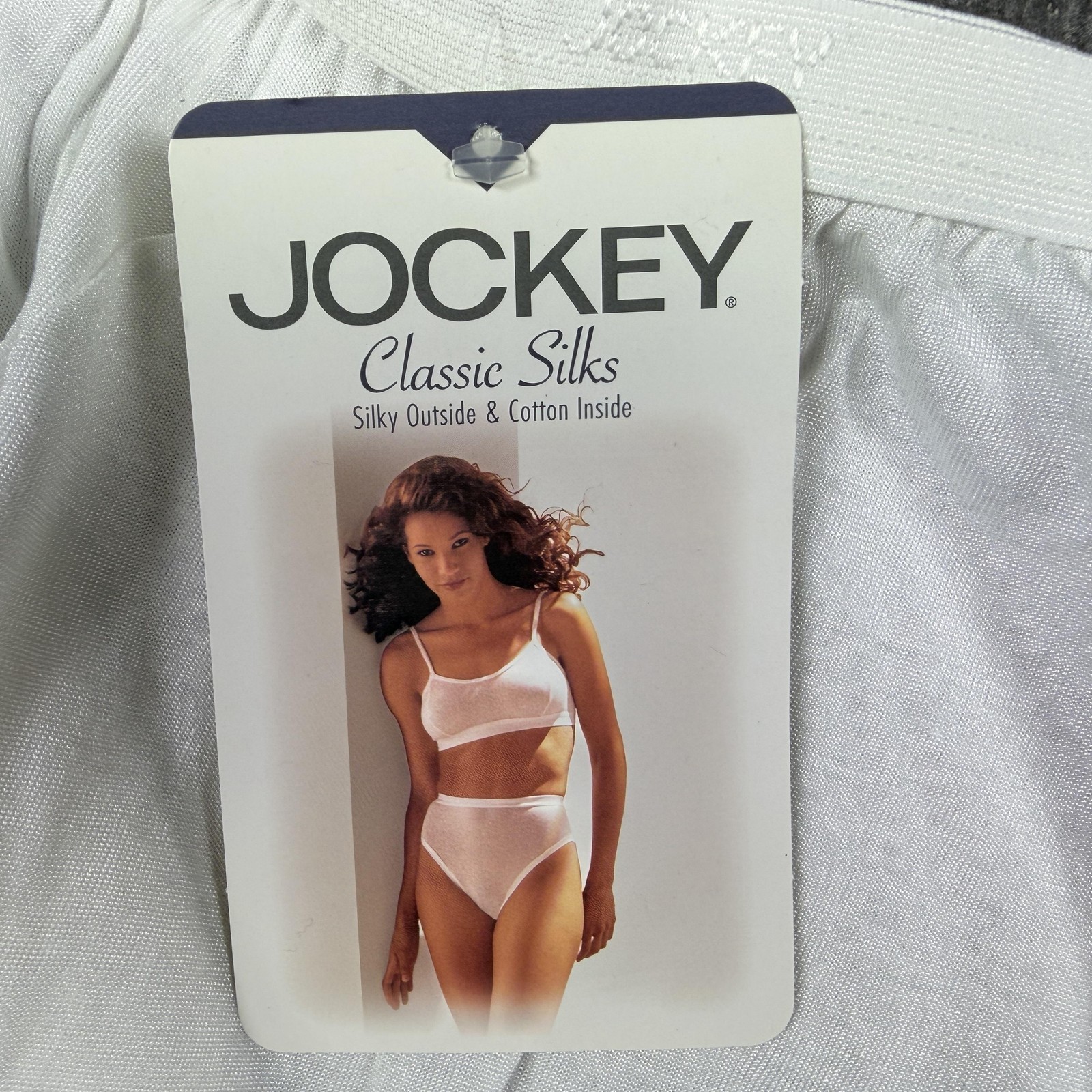 Vintage Jockey For Her Brief Panties Womens 7 White Classic Silks USA Cotton