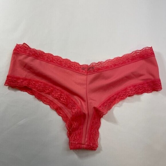 Victoria’s Secret Panties S Vintage Coral Low Rise Hip Hugger Microfiber 2005