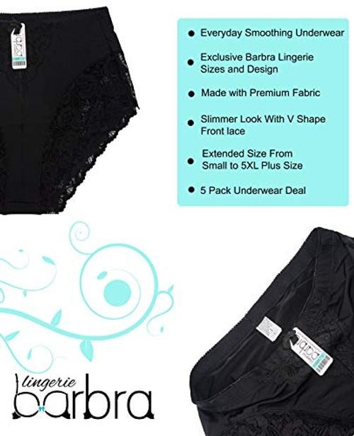 5 Pack Plus Size Underwear Women Light 4X-Large Plus 5 Pack (Assorted Color)