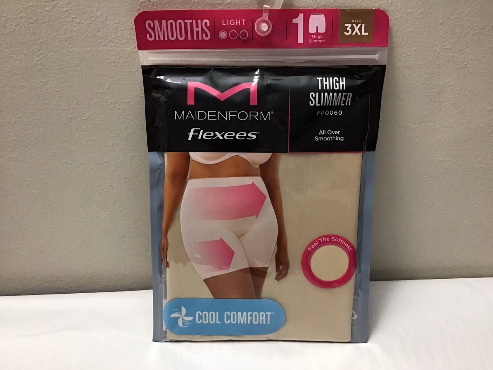 NWT Maidenform Flexees Smooths 3XL Thigh Slimmer FP0060 Shaper Light (C30-14)