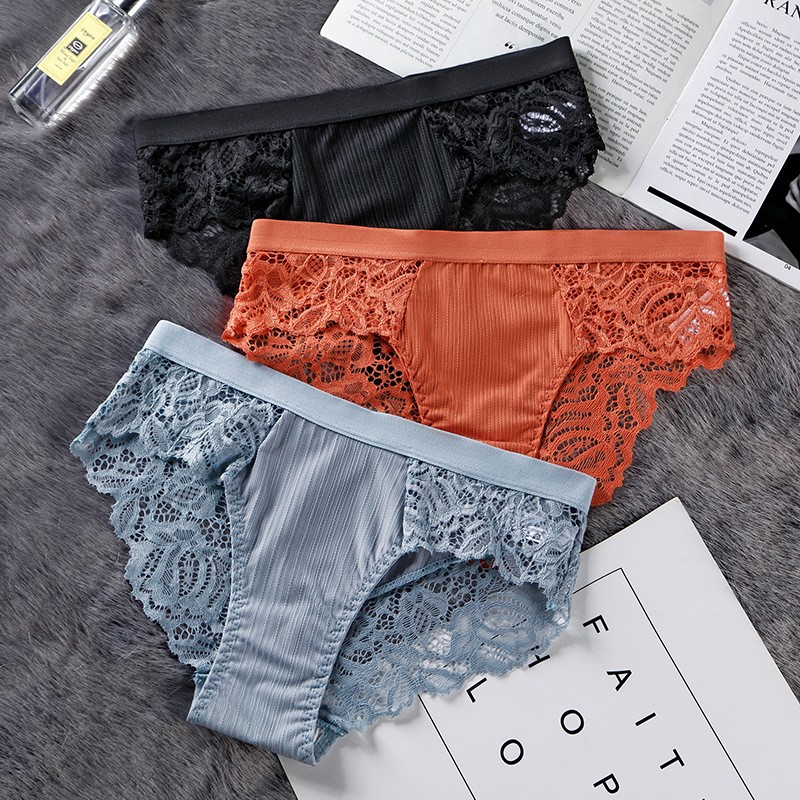 6 Pack Low Womens Low Rise Lace Panties Bikinis Ladies Underwear Lingeries Brief