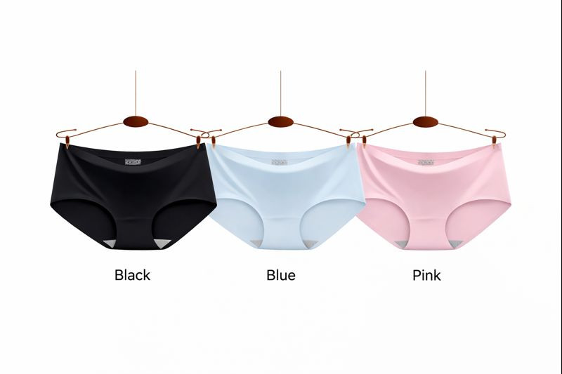 Ladies Panties Ice Silk Seamless Knickers Comfort Underwear Soft Smooth 3/6 Pack