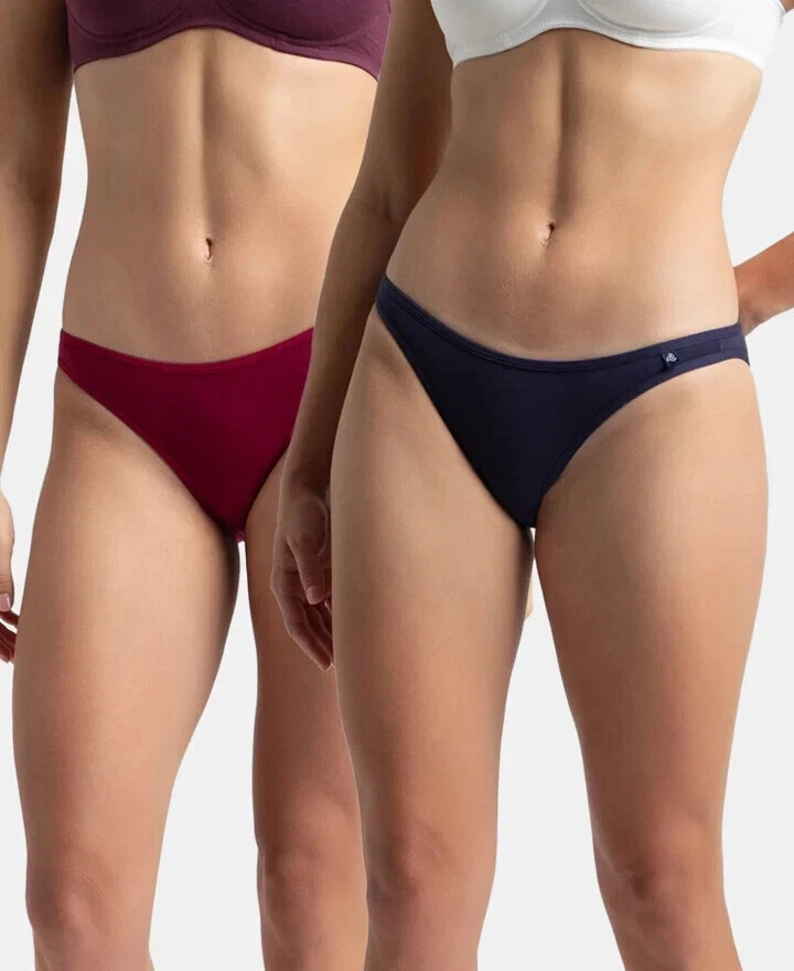 Jockey Women’s Super Combed Cotton Elastane Stretch Low Waist Bikini Hot Look