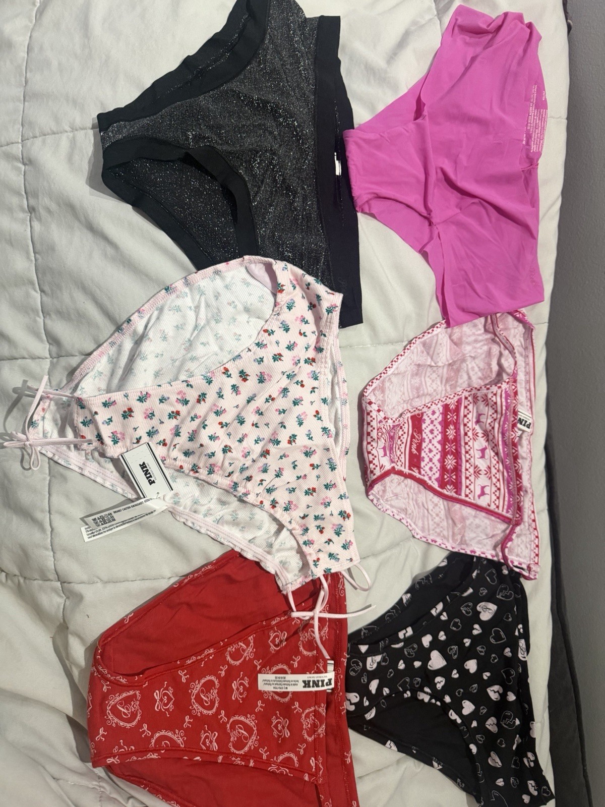 NEW Victoria’s Secret & PINK Set Of 6 Med. Underwear Sexy Panty NWT 🌈 REG $69