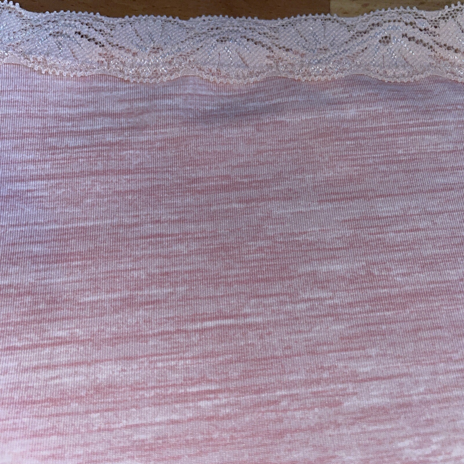 Maidenform 40760 Microfiber/ Lace Boyshort Panty “Pink Heather” Size L/7 NWT