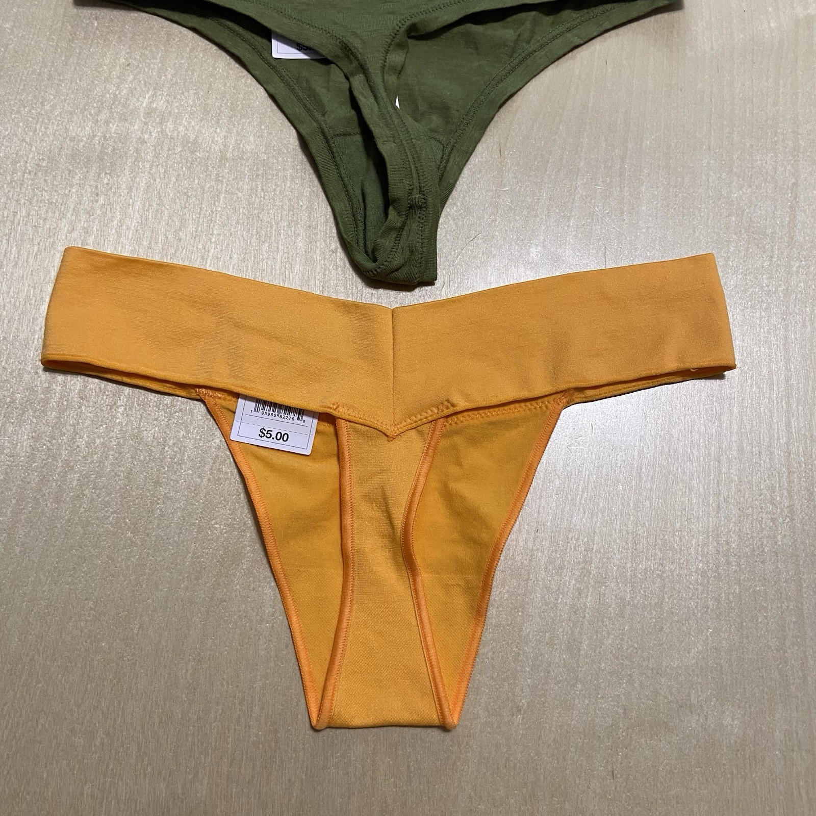 Auden Women’s Size Small (4-6) Soft Cotton Blend Stretchy Thong Panties 4 Pack