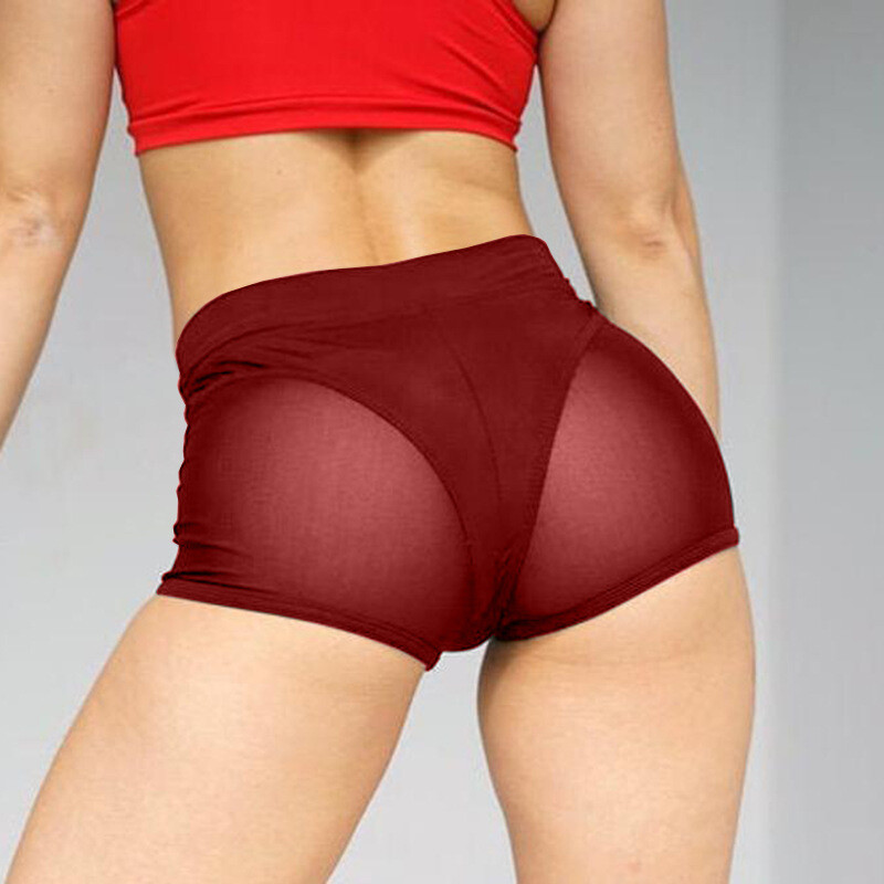 2 Packs Lot Womens High Waist Sports Shorts Gym Workout Yoga Hot Pants Panties