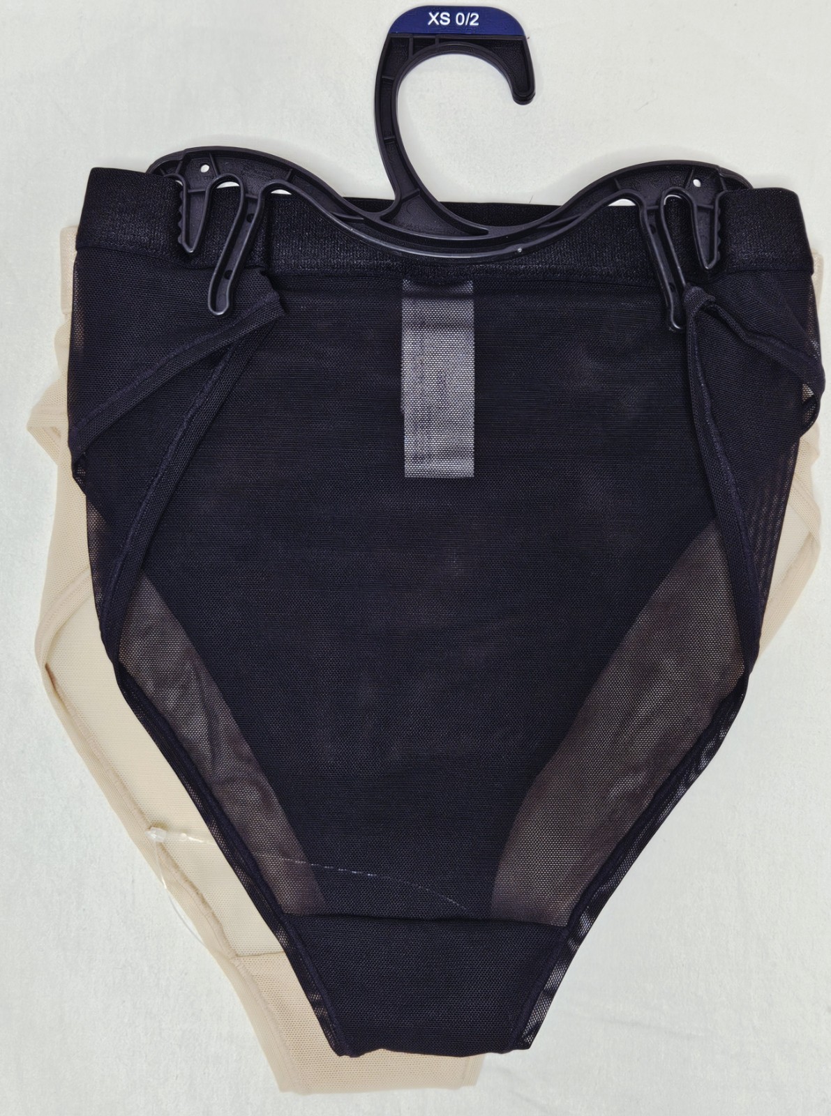 NWT Joyspun Mesh Cheeky Underwear Panties 2 Pack Tan Black Size XS or Small