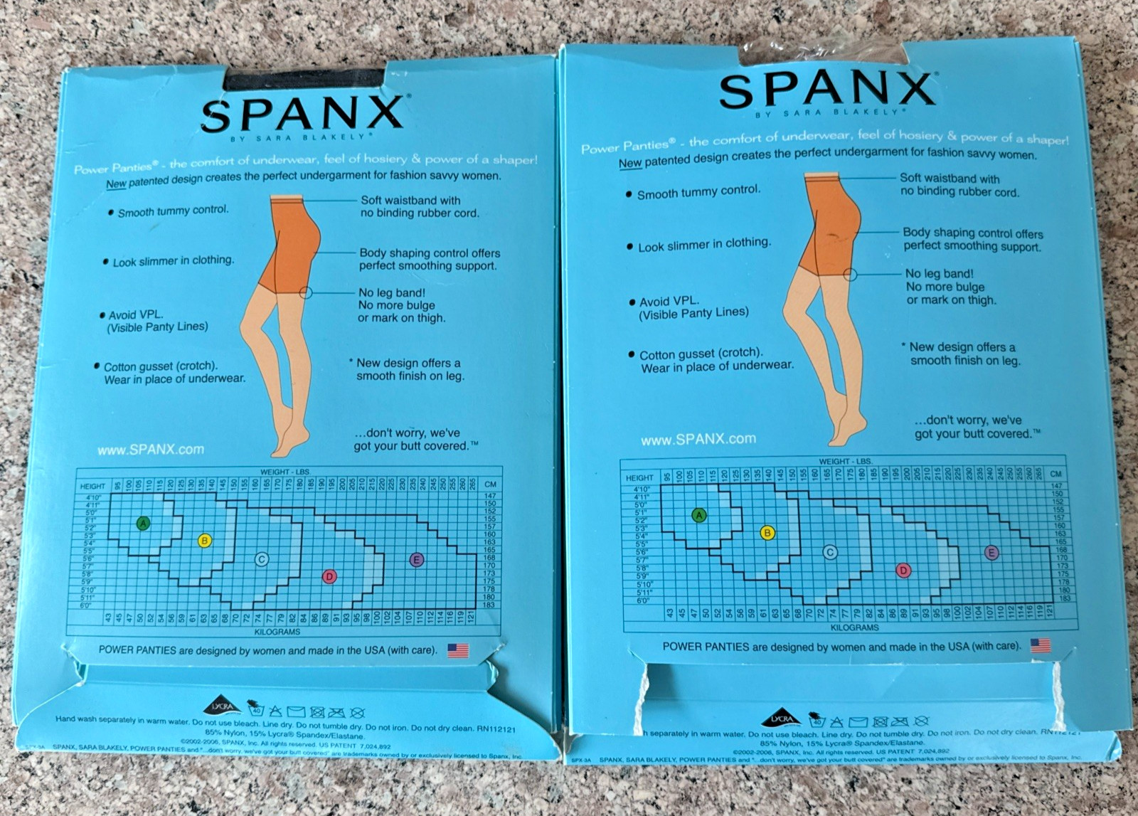 2 Pair Spanx by Sara Blakely Power Panties Bare & Black Size B New