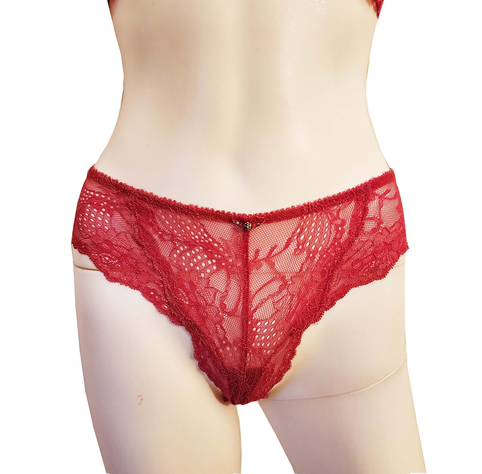 Vintage Elle Macpherson Floral Lace Thong