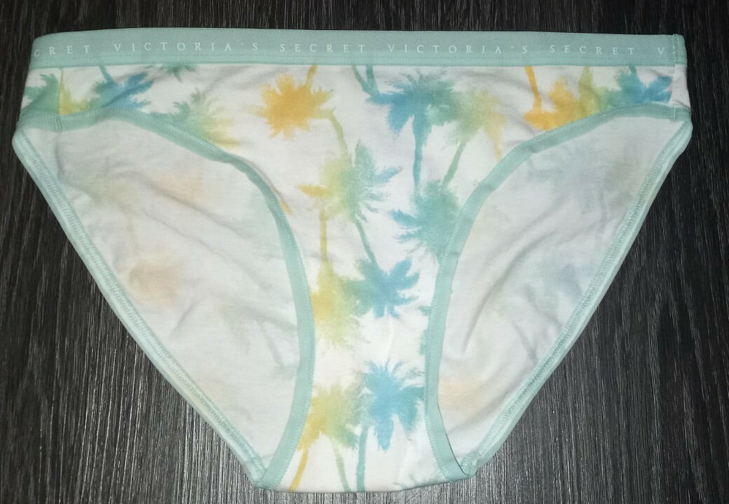 NeW Vs cotton logo bikini Panty Size small ombre palm trees