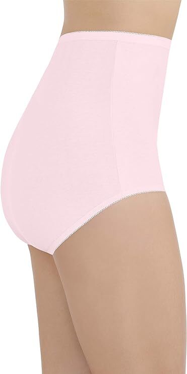 5 pk VANITY FAIR Perfectly Yours Traditional COTTON Brief 15318 PINK 6~7~8~9~10